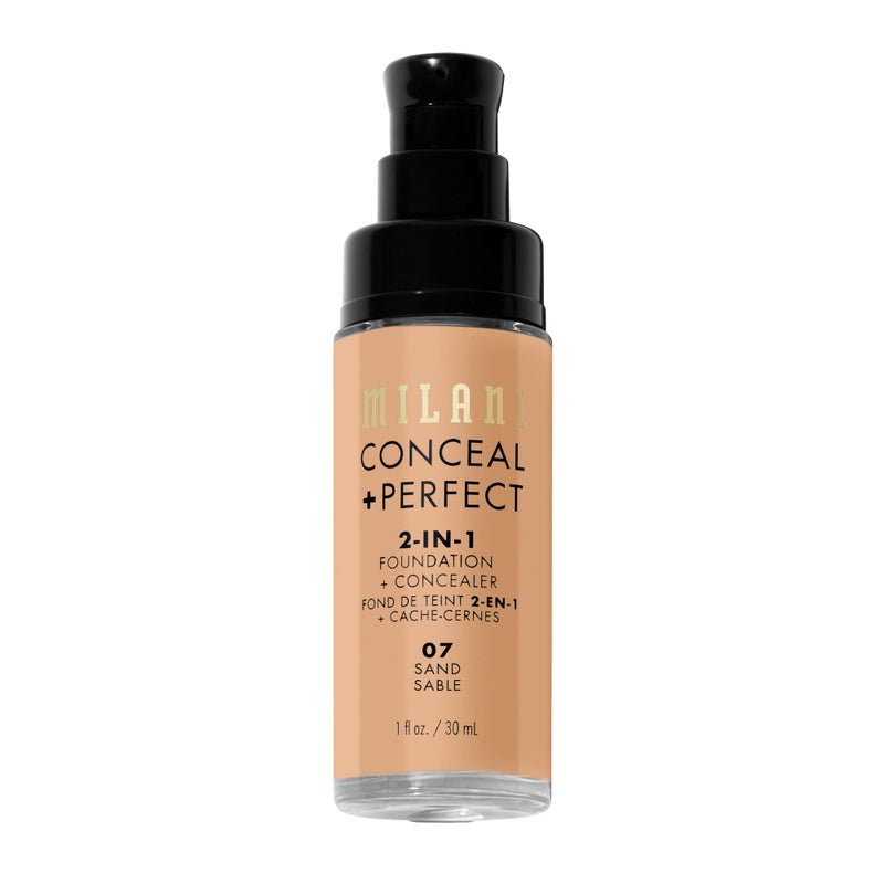 Milani Conceal + Perfect Liquid Foundation in Sand, 1 Fl. Oz. - Image 3