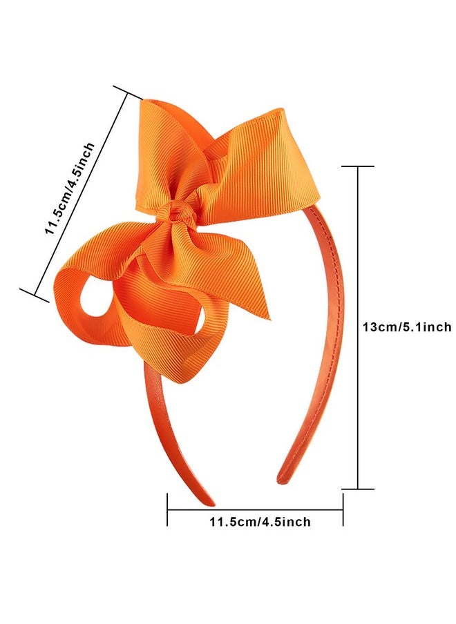 SIQUK 12 Pieces Headbands With Ribbon Bow For Girls Hair Bow Boutique Grosgrain Headbands 12 Colors  - Image 3