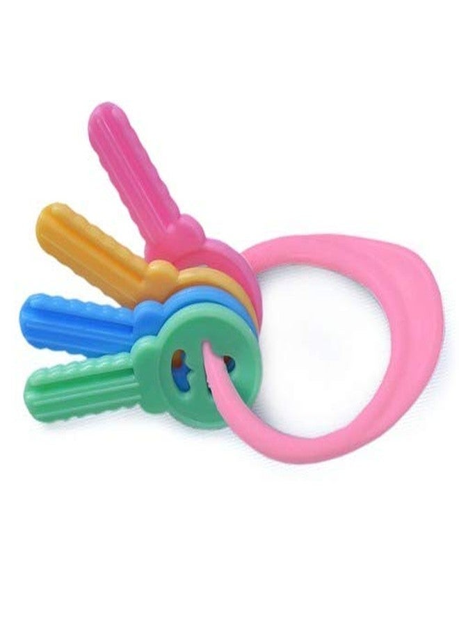 Enorme BPA Free Plastic Non Toxic 4 Key Teether for New Born Babies Multicolor Set of 4 - Image 4