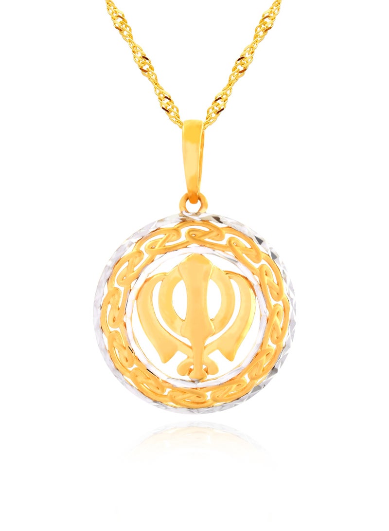 BAFLEH JEWELLERY 22K Gold Khanda Pendant – A Symbol of Sikh Faith by Bafleh Jewellery  - Image 1
