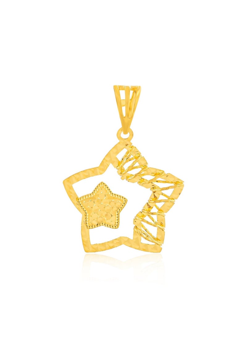BAFLEH JEWELLERY 22K Gold Star Shpae Pendant by Bafleh Jewellery - Image 1
