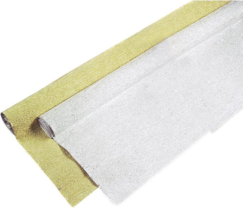 53 Arts Scrap Paper Roll Gold Silver Metallic Paper Roll for Crafting DIY Projects Gift Wrapping Scrapbooking - Image 1