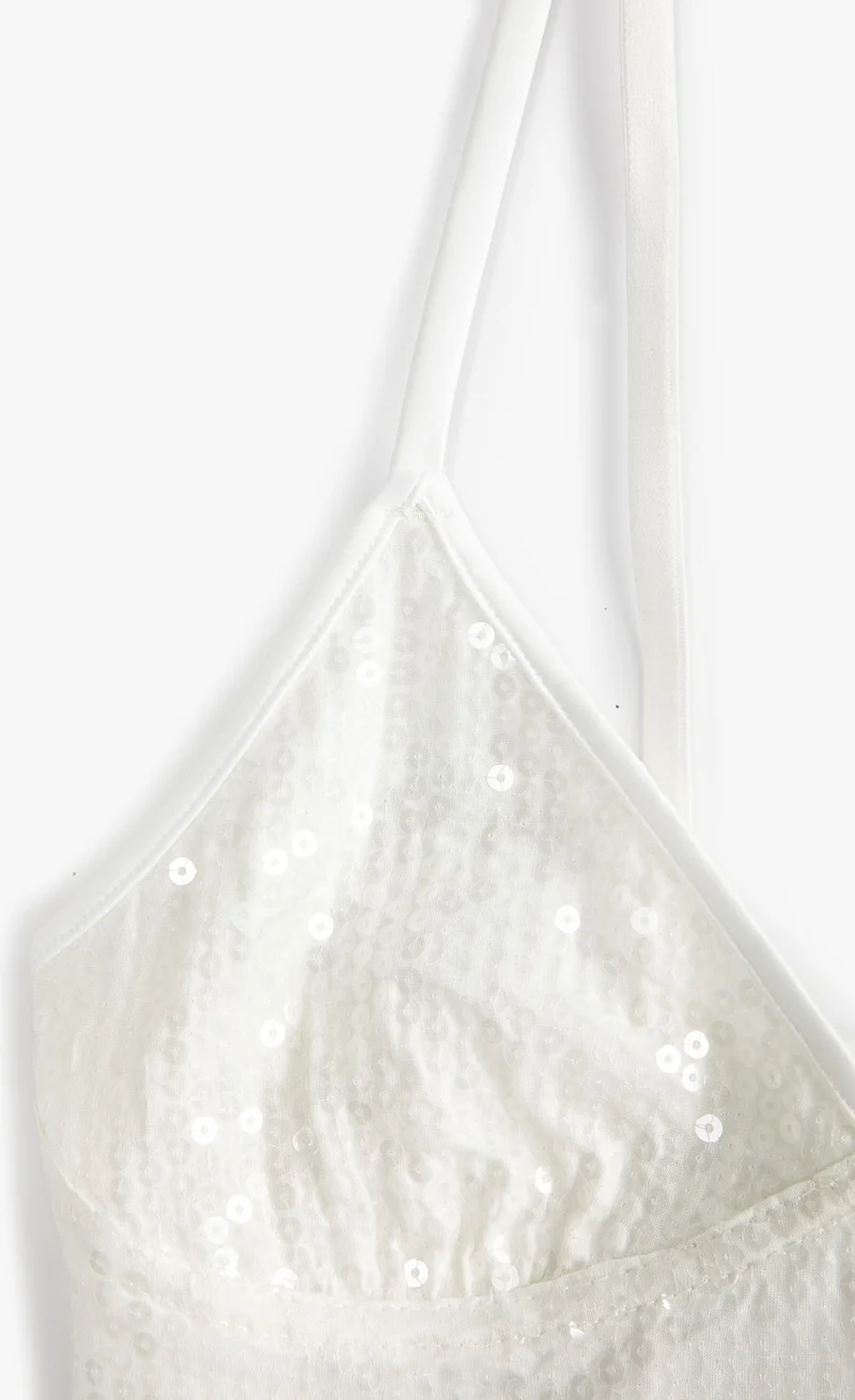 KOTON Bridal Bra Sequined Unpadded Unsupported