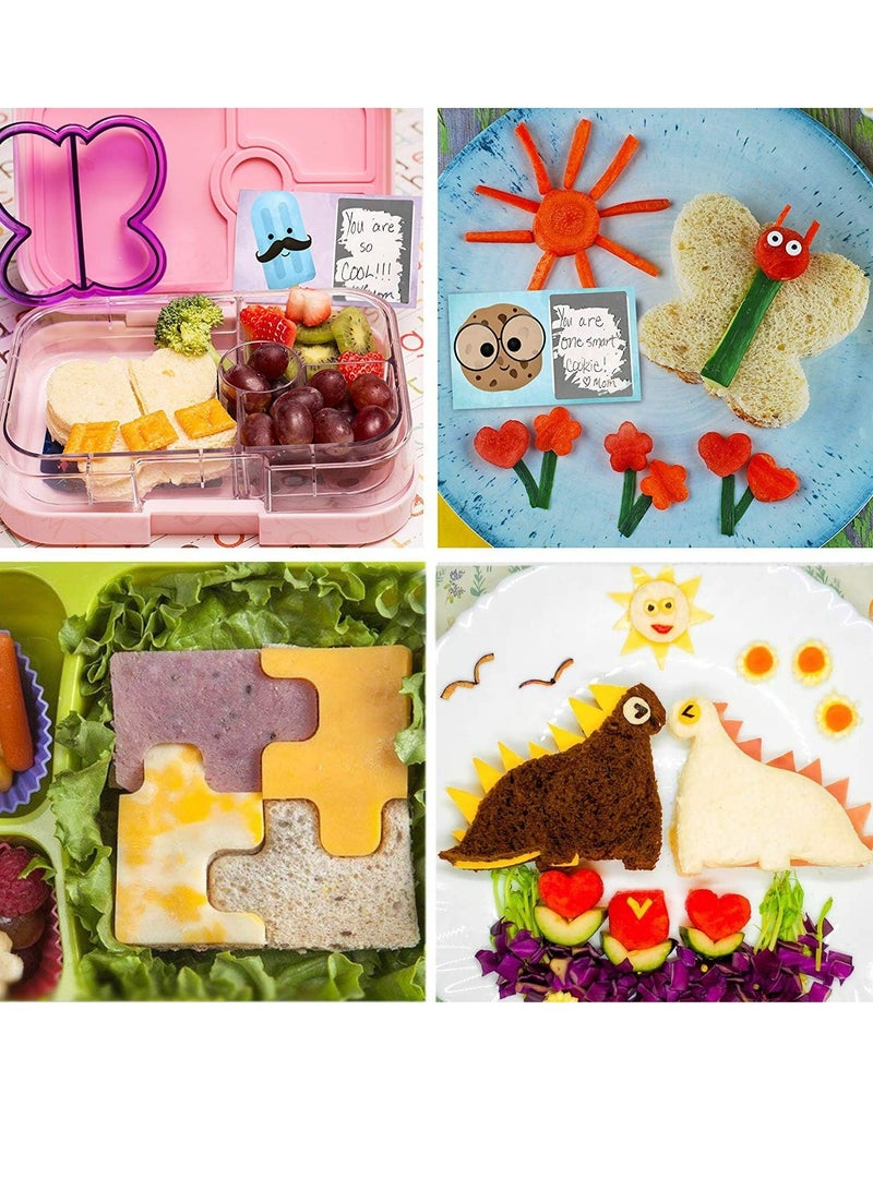 Loquat 6 Pack Sandwich Cutters Bread Sandwich Cutter DIY Sandwich Cookie Slicer Maker Kit for Kids - Image 5