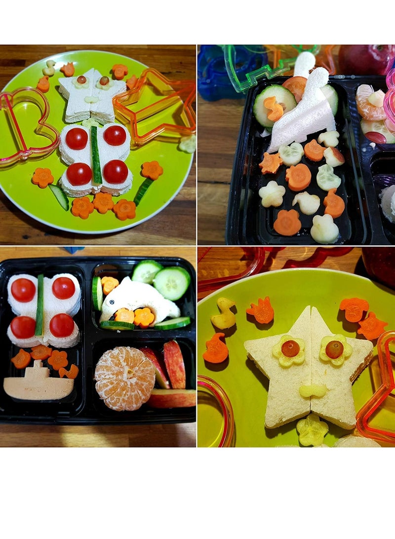 Loquat 6 Pack Sandwich Cutters Bread Sandwich Cutter DIY Sandwich Cookie Slicer Maker Kit for Kids - Image 4