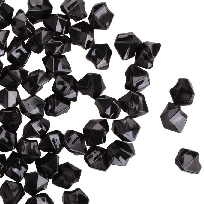 CLEAR FAKE ICE ROCKS 550 PCS LARGE BLACK ACRYLIC GEMS CRUSHED PLASTIC DIAMONDS 3 LBS 225 QUARTS BULK VASE FILLER FOR CENTERPIECES THEME DCOR HOLIDAYS PARTIES AQUARIUM TABLE SCATTER