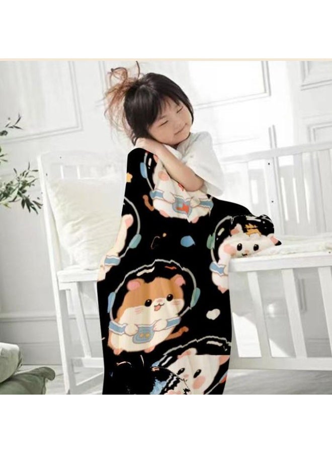 general Baby and children's cartoon flannel thin blanket (warm and comfortable, suitable for sleep, game use) 70cm*100cm - Image 2