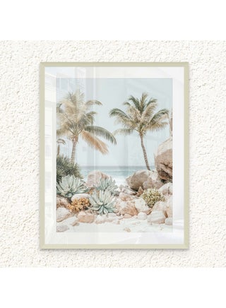 Art Decor Framed Fine Art Tropical Beach with Palm Trees Portrait Aesthetic Coastal Print with Matt Board Wall Décor for Living Room Bedroom Home Office Hotel Gifting - pzsku/Z99924CA72B4189F9705EZ/45/_/1732613898/0c3bb075-7c17-46f2-bf33-99d896086aa6