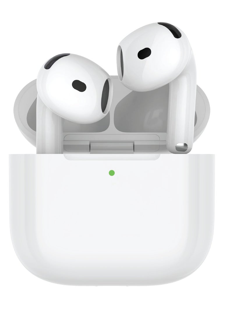 porodo Earbuds Gen 4 with Touch Control and ENC Noise Reduction / Immersive Audio / Wireless and Type-C Charging / Bluetooth v5.3 - White - Image 1