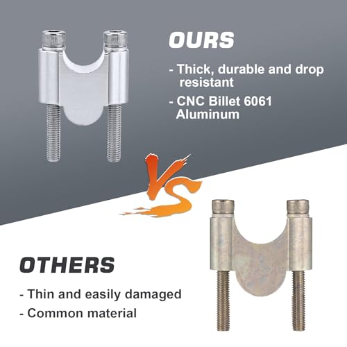 igersaw Silver 7/8" Handlebar Risers 30mm Height Mount Clamp Kit Compatible with Motorcycle ATV Kawasaki Honda Suzuki Yamaha Dirt Bike - Image 5