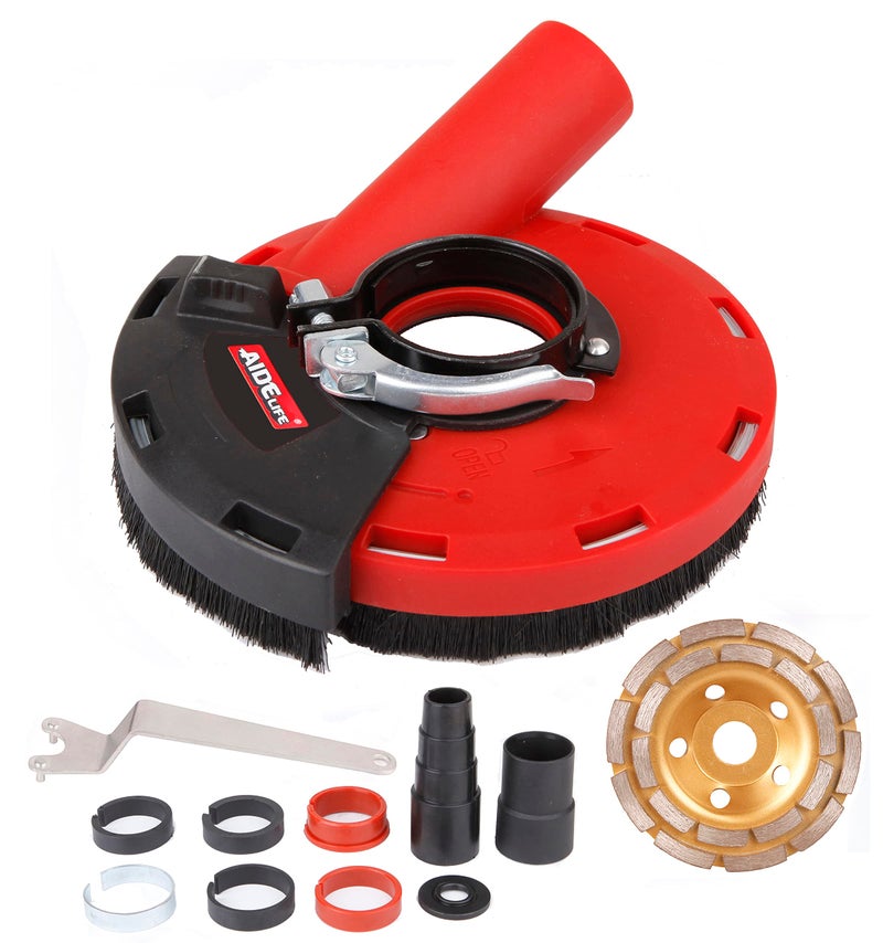 Aidelife Surface Grinding Dust Shroud for Angle Grinders 115mm/125mm+Diamond Grinding Cup Wheel 125mm - Image 1