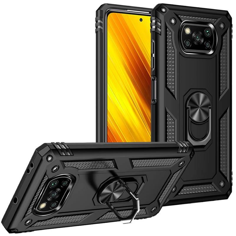 MS غطاء واقي بTPU+PC لـ redminote13pro/pocom6pro مع مغناطيس قوي وحامل قائم مع مقاوم للصدمات مع حماية من السقوط باللون أحمر مغناطيسي بوظيفة حامل من مادة TPU باللون الأحمر - Image 3