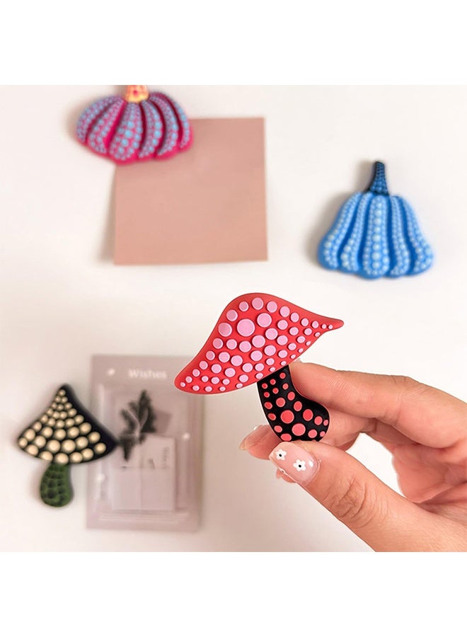 Cute Fridge Magnets Mushroom Pumpkin Flower Full Back Refrigerator Magnet for Whiteboard Dishwasher, Home Decorative Kitchen Office Supplies (4Pcs)	【Creative Design】Cute mushroom pumpkin flower pattern, decorate your refrigerator in home office.	【Full Back Refrigerator Magnets】All fridge magnets for kids has a perfect strength magnet to avoid slipping, but can still be easily moved.	【Extensive Scope of Use】Fridge Magnets widely used for refrigerator, fridge, magnetic easel, dry erase board, whiteboard, magnetic map, bulletin boards, metal or other magnetic surfaces.	【Use with Confidence】The magnetic decals for refrigerator are made of quality soft magnetic materials, lightweight and portable, reliable and serviceable, not easy to break or deform, the bright color is not easy to fade.	【Gift Ideal】The ideal gift for family, friends, and colleagues, whether on weekdays, holidays, or birthdays. Cute design and usefulness make everyone love it. - Image 3