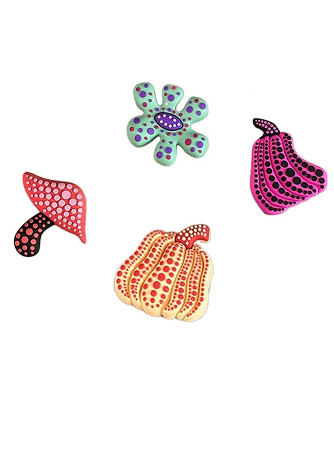 Cute Fridge Magnets Mushroom Pumpkin Flower Full Back Refrigerator Magnet for Whiteboard Dishwasher, Home Decorative Kitchen Office Supplies (4Pcs)	【Creative Design】Cute mushroom pumpkin flower pattern, decorate your refrigerator in home office.	【Full Back Refrigerator Magnets】All fridge magnets for kids has a perfect strength magnet to avoid slipping, but can still be easily moved.	【Extensive Scope of Use】Fridge Magnets widely used for refrigerator, fridge, magnetic easel, dry erase board, whiteboard, magnetic map, bulletin boards, metal or other magnetic surfaces.	【Use with Confidence】The magnetic decals for refrigerator are made of quality soft magnetic materials, lightweight and portable, reliable and serviceable, not easy to break or deform, the bright color is not easy to fade.	【Gift Ideal】The ideal gift for family, friends, and colleagues, whether on weekdays, holidays, or birthdays. Cute design and usefulness make everyone love it. - Image 1