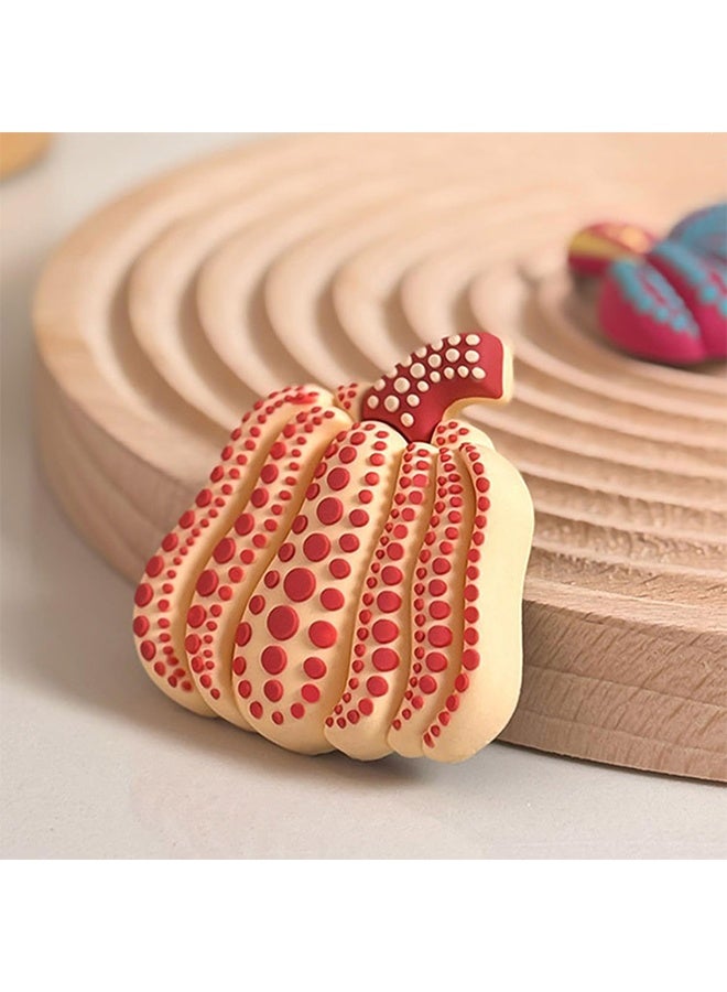 Cute Fridge Magnets Mushroom Pumpkin Flower Full Back Refrigerator Magnet for Whiteboard Dishwasher, Home Decorative Kitchen Office Supplies (4Pcs)	【Creative Design】Cute mushroom pumpkin flower pattern, decorate your refrigerator in home office.	【Full Back Refrigerator Magnets】All fridge magnets for kids has a perfect strength magnet to avoid slipping, but can still be easily moved.	【Extensive Scope of Use】Fridge Magnets widely used for refrigerator, fridge, magnetic easel, dry erase board, whiteboard, magnetic map, bulletin boards, metal or other magnetic surfaces.	【Use with Confidence】The magnetic decals for refrigerator are made of quality soft magnetic materials, lightweight and portable, reliable and serviceable, not easy to break or deform, the bright color is not easy to fade.	【Gift Ideal】The ideal gift for family, friends, and colleagues, whether on weekdays, holidays, or birthdays. Cute design and usefulness make everyone love it. - Image 5