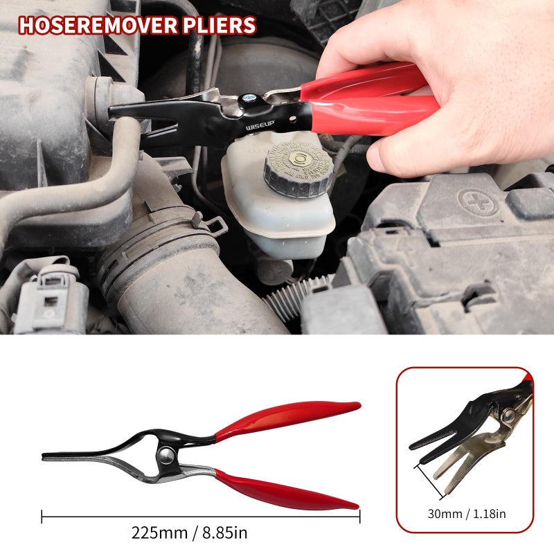 WISEUP 8-Piece Fuel Line Disconnect Tool Set â€“ Fuel Line/Hose Clamp/Removal Pliers, Electrical Disconnect/Push Pin Tools, Relay Puller, Panel Clip Remover & Filter Caliper - Image 4