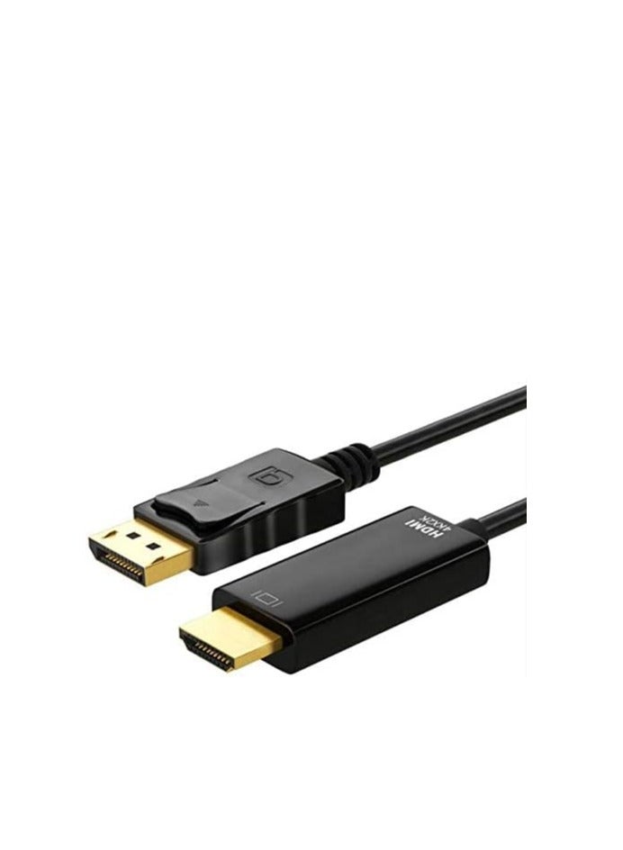 Yiany 4K DisplayPort to HDMI Cable,Yiany1.8m Gold-Plated DP to HDMI Adapter Compatible for Lenovo, HP, Dell, GPU, AMD, NVIDIA, ASUS - 6 Feet  - Image 1