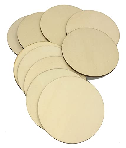 Snoogg MDF Wood for Art and Craft for Resin Art Mandala Model Building Home Dcor Painting DIY Wall Clock DIY Plaque Shape Round Size 8 Inch Pack of 25 - Image 2