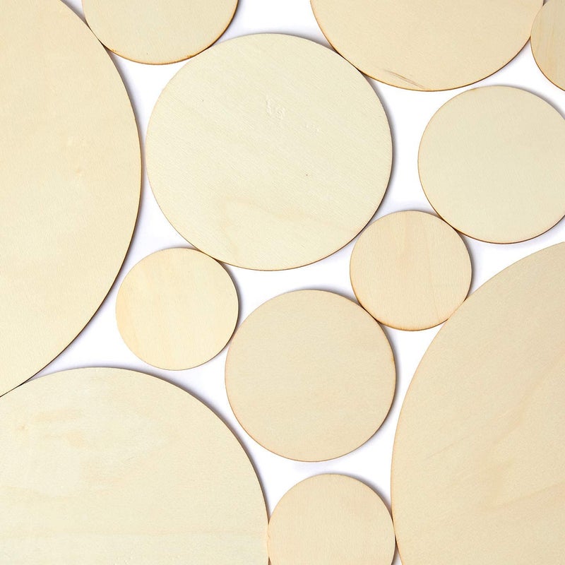 Snoogg MDF Wood for Art and Craft for Resin Art Mandala Model Building Home Dcor Painting DIY Wall Clock DIY Plaque Shape Round Size 8 Inch Pack of 25 - Image 5