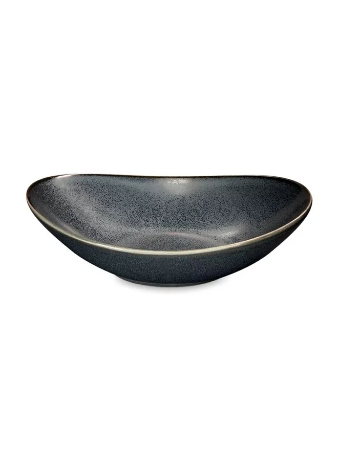 Easy Life Magma Series Porcelain Deep Soup Plate Dark Blue and Black 22.5cm R3001#MAGM