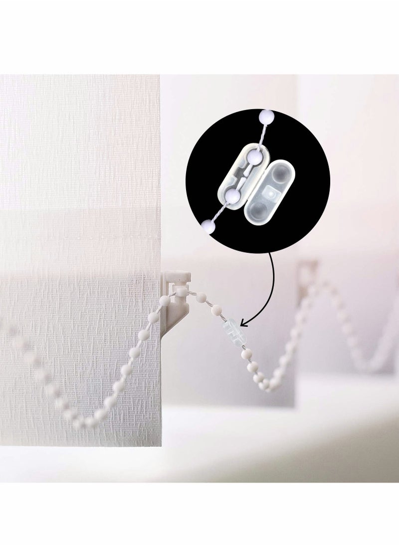 Excefore Chain Connectors, 20Pcs Plastic Roller Shade Bead Connector Replacement Vertical Roman Blind Ball Cord Clips for Blinds  - Image 2