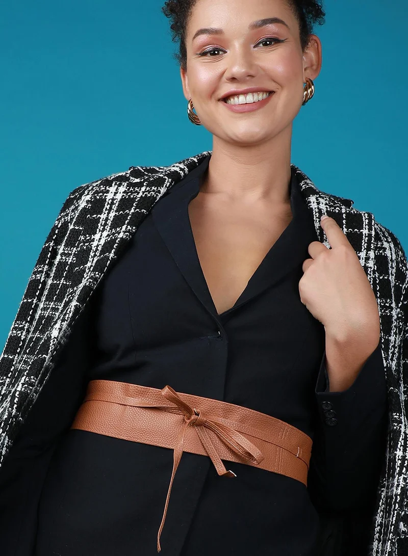 Haute Sauce Tan Solid Waist Belt