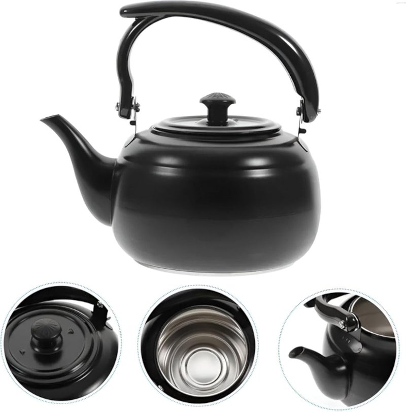 Teapot - Heat Resistant Water Kettle, Fast Boiling Water Kettle, No Whistling Design, Perfect for Stove Top and Home Heating Gifts (1.5 L)