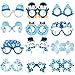Harrycle 60 Pcs Winter Party Favors Snowflake Paper Eyeglasses Winter Wonderland Party Decorations Photo Booth Props for Christmas Holiday Baby Shower Birthday Supplies - Image 2