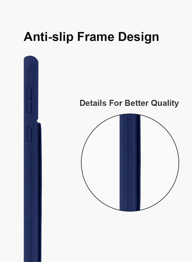 Wtech Samsung Galaxy S25 Ultra 2025 Hand Grip Foldable Magnetic Kickstand Wrist Strap Finger Grip With Built-In Iron Case Cover - Navy Blue - Image 5