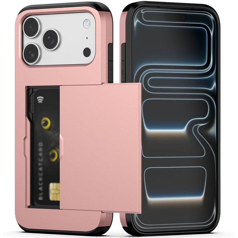 Rose Red Shockproof Wallet Phone Case for iPhone 17 Pro Max Air 16E 16 15 14 13 12 Pro Mini - Image 5