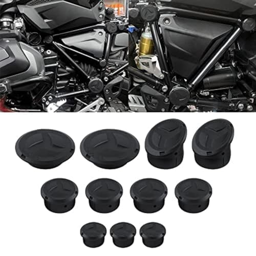 NICECNC 11PCS Motorcycle Frame Hole Caps Cover Plug Compatible with BMW R1250 GS/Adventure, R1200 GS LC 2013-, R1200 GS LC Adv 2014 2015 2016 2017 2018 2019 2020 2021 2022 - Image 1