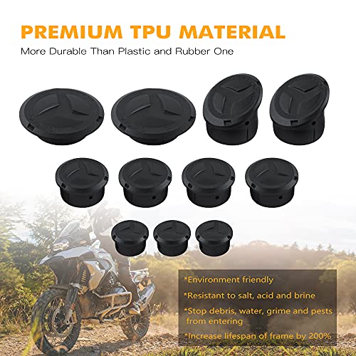 NICECNC 11PCS Motorcycle Frame Hole Caps Cover Plug Compatible with BMW R1250 GS/Adventure, R1200 GS LC 2013-, R1200 GS LC Adv 2014 2015 2016 2017 2018 2019 2020 2021 2022 - Image 4