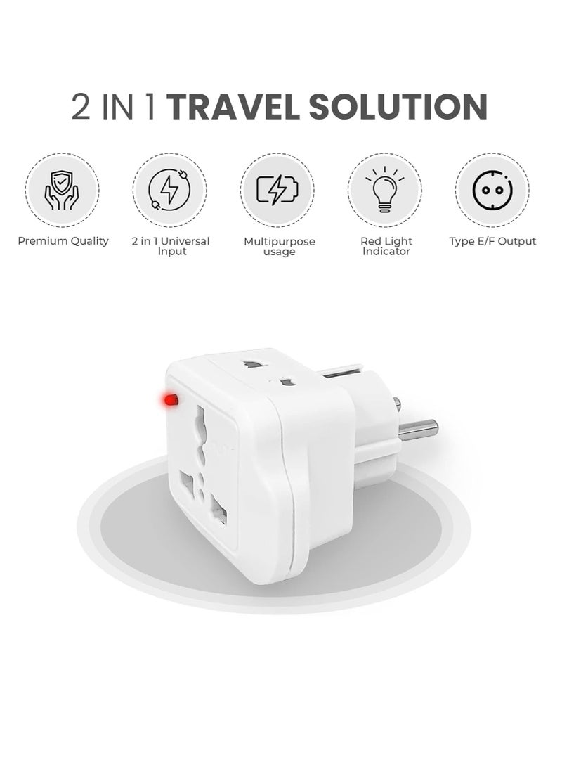 ECVV |4PCS| Travel Adapter for Saudi Arabia/US/UK/Japan/China/Australia Plug Converter to EU/Germany Plug and Others to 2-Pin European Plug Adapter. - Image 4