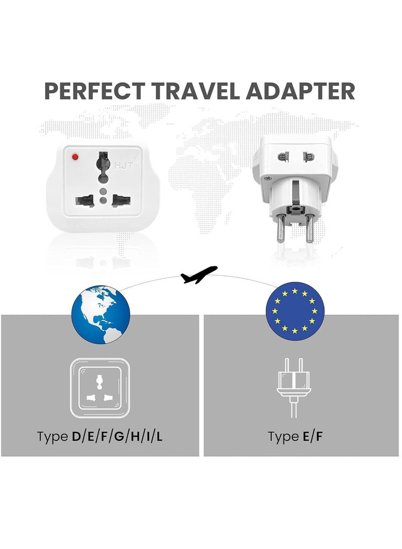 ECVV |4PCS| Travel Adapter for Saudi Arabia/US/UK/Japan/China/Australia Plug Converter to EU/Germany Plug and Others to 2-Pin European Plug Adapter. - Image 5