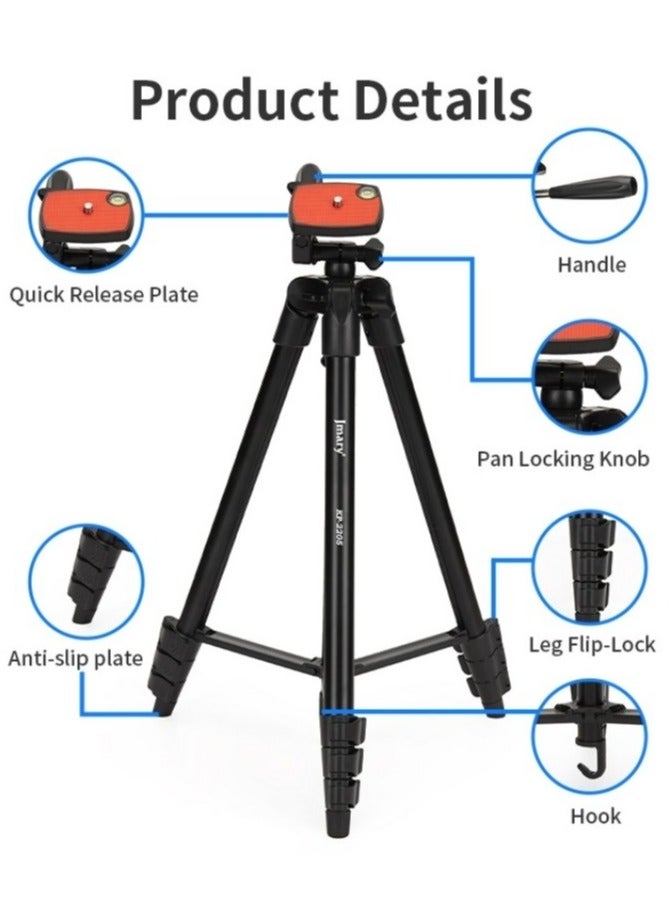 JMARY KP2205 Travel Tripod Mobile Phone Holder Telescopic Camera Mount Tripod Stand