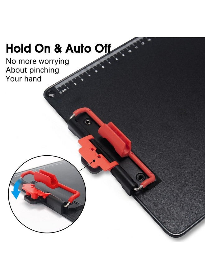 GLOSEN Clipboards With Pen Holder 12.5 * 9 Inch Standard Letter A4 Size Aluminum Wrapped Edge Protection Clipboard With Ruler For School Classrooms Offices Doctor Coaches [Upgraded Clip Board] Set Of 2 - Image 4