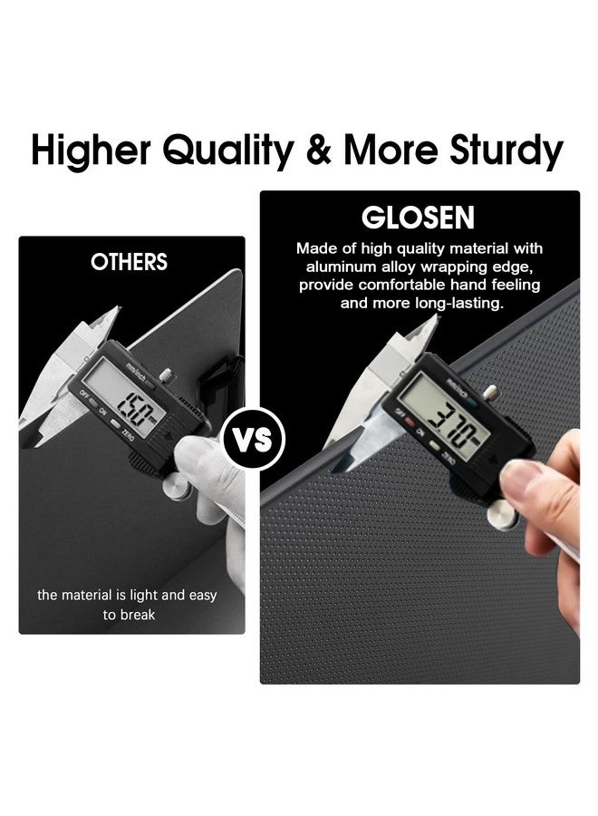 GLOSEN Clipboards With Pen Holder 12.5 * 9 Inch Standard Letter A4 Size Aluminum Wrapped Edge Protection Clipboard With Ruler For School Classrooms Offices Doctor Coaches [Upgraded Clip Board] Set Of 2 - Image 3