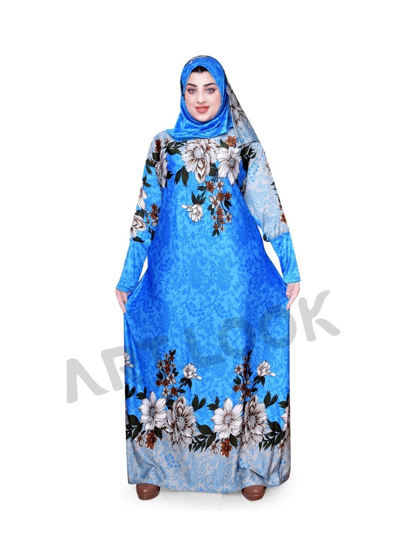أرت لوك عبايه نسائية مطبوعة فضفاضة ومريحة 