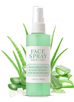KOEC Facial Spray, Green Tea Aloe Facial Toner Mist, All Natural Pore Minimizer, Calming Skin Treatment, Hydrating Soothing, Skin Treatment for Sensitive, Refreshing, Dry & Combination Types 100ml  - Image 1