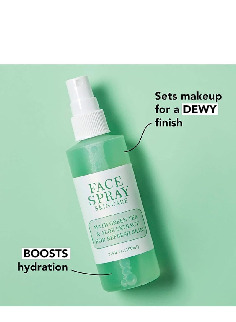 KOEC Facial Spray, Green Tea Aloe Facial Toner Mist, All Natural Pore Minimizer, Calming Skin Treatment, Hydrating Soothing, Skin Treatment for Sensitive, Refreshing, Dry & Combination Types 100ml - Image 4