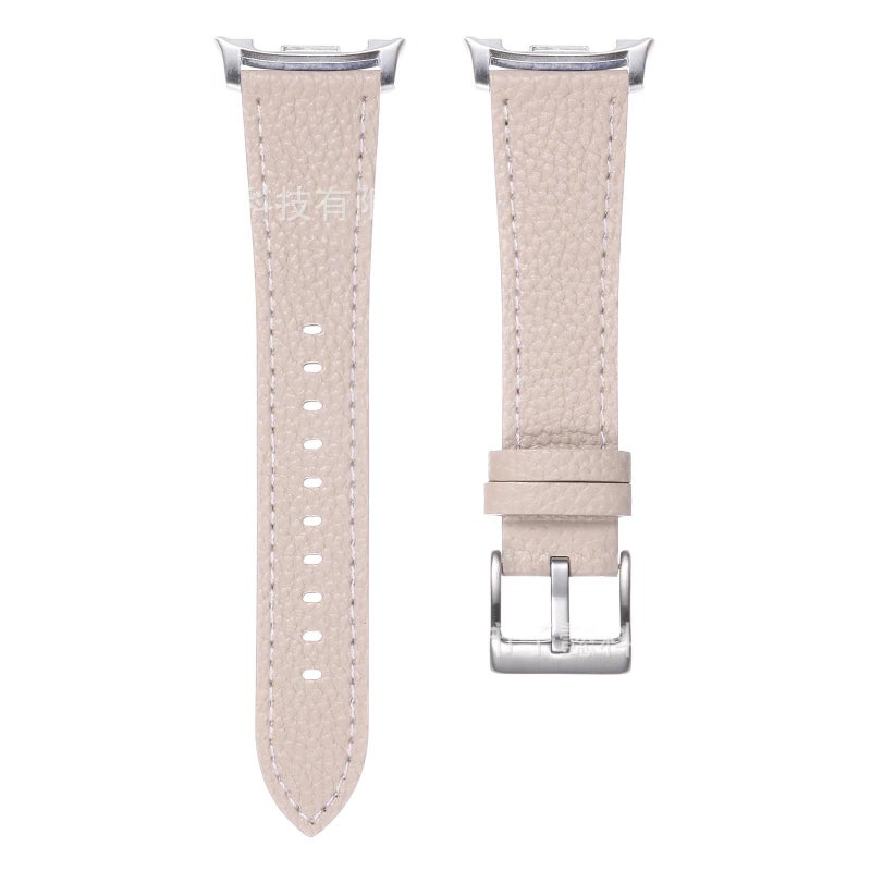 Adjustable Leather Classic Strap Smartwatch Band Compatible with Samsung Galaxy Watch 8 Classic with Fit Replacement Strap Brown - Image 4
