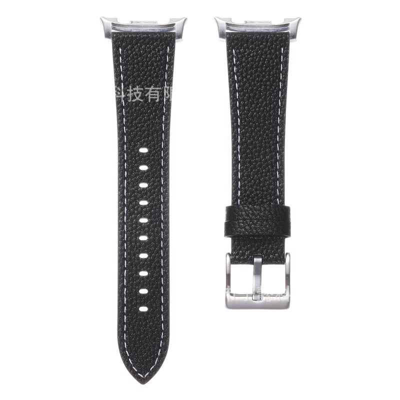 Adjustable Leather Classic Strap Smartwatch Band Compatible with Samsung Galaxy Watch 8 Classic with Fit Replacement Strap Brown - Image 2