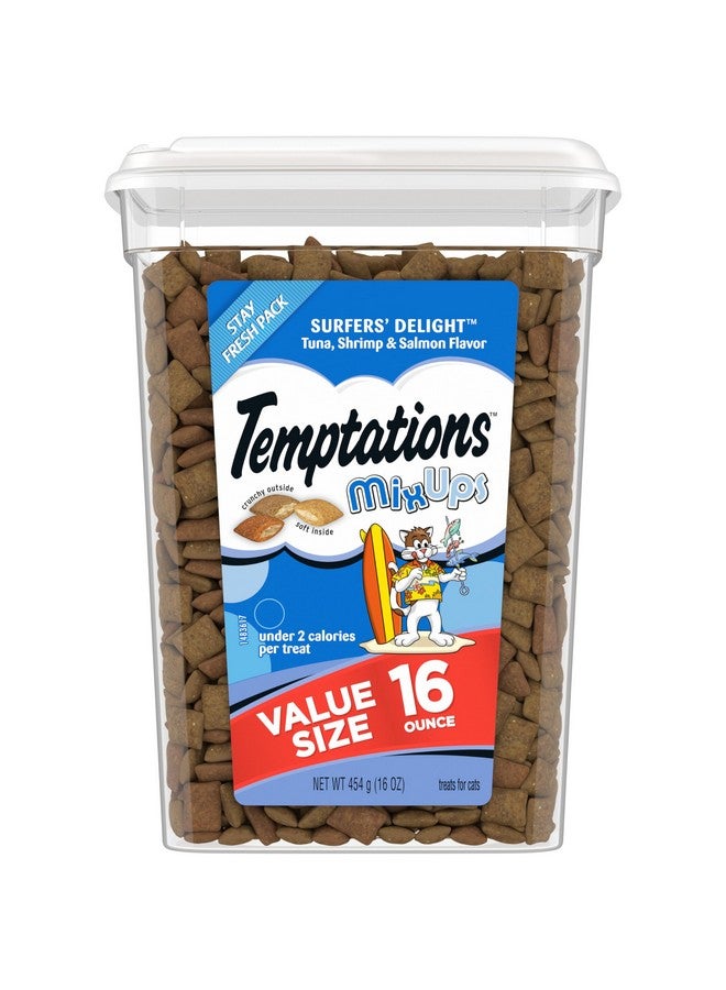 Temptations Mixups Crunchy And Soft Cat Treats Surfer'S Delight Flavor, 16 Oz. Tub - Image 1