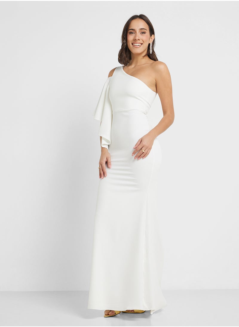 Ella Limited Edition - One Shoulder Ruffled Sleeved Dress - Image 1
