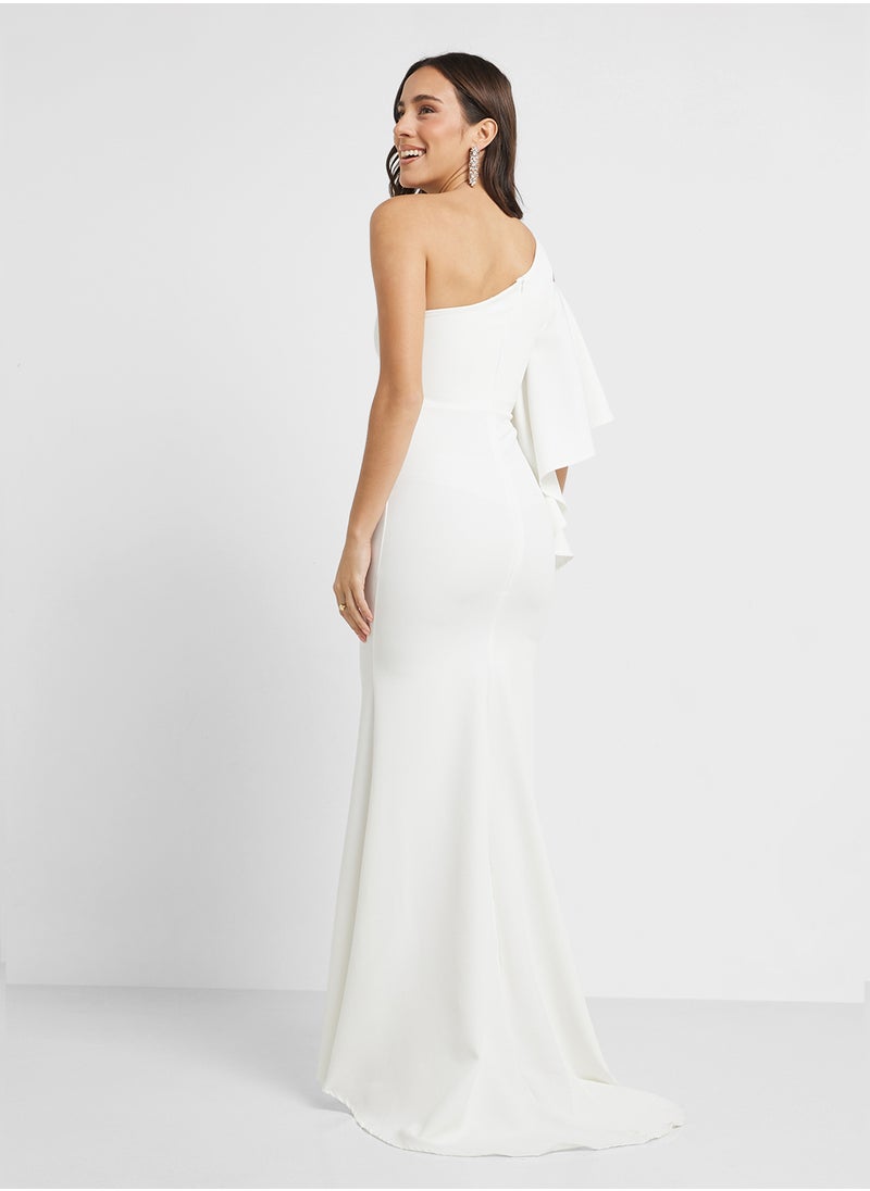 Ella Limited Edition - One Shoulder Ruffled Sleeved Dress - Image 1