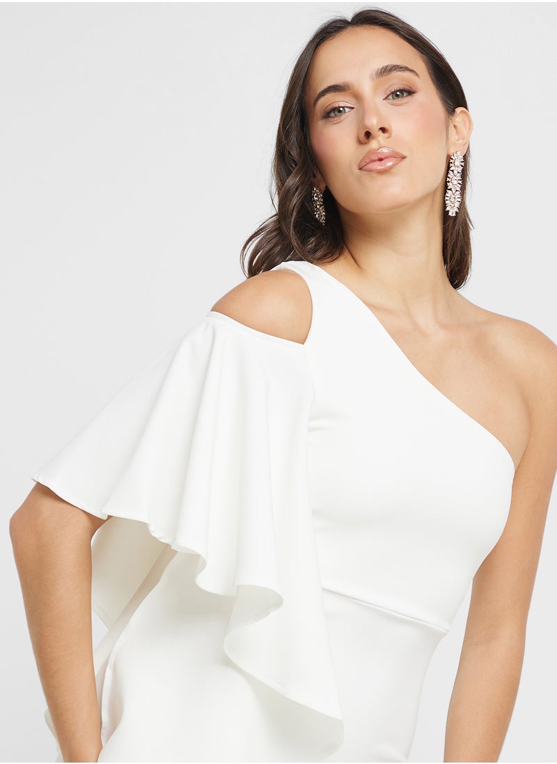 Ella Limited Edition - One Shoulder Ruffled Sleeved Dress - Image 1