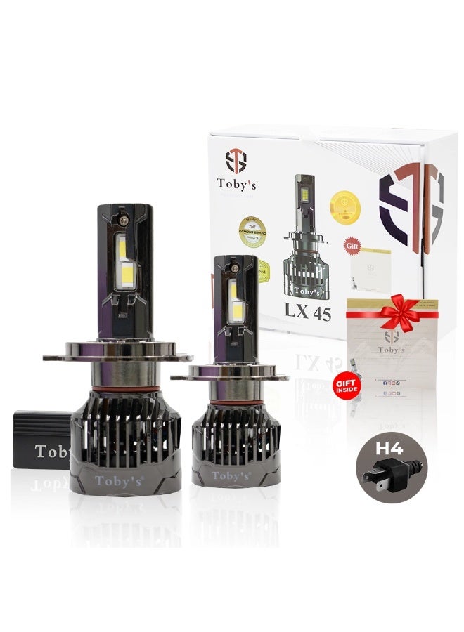 توبيز LX 45 قطعتين من مصابيح LED الأصلية للسيارة بقوة 45 وات/القطعة وقوة 4500 لومن/القطعة مع درجة حرارة لون 6500 كلفن - H4 - Image 1