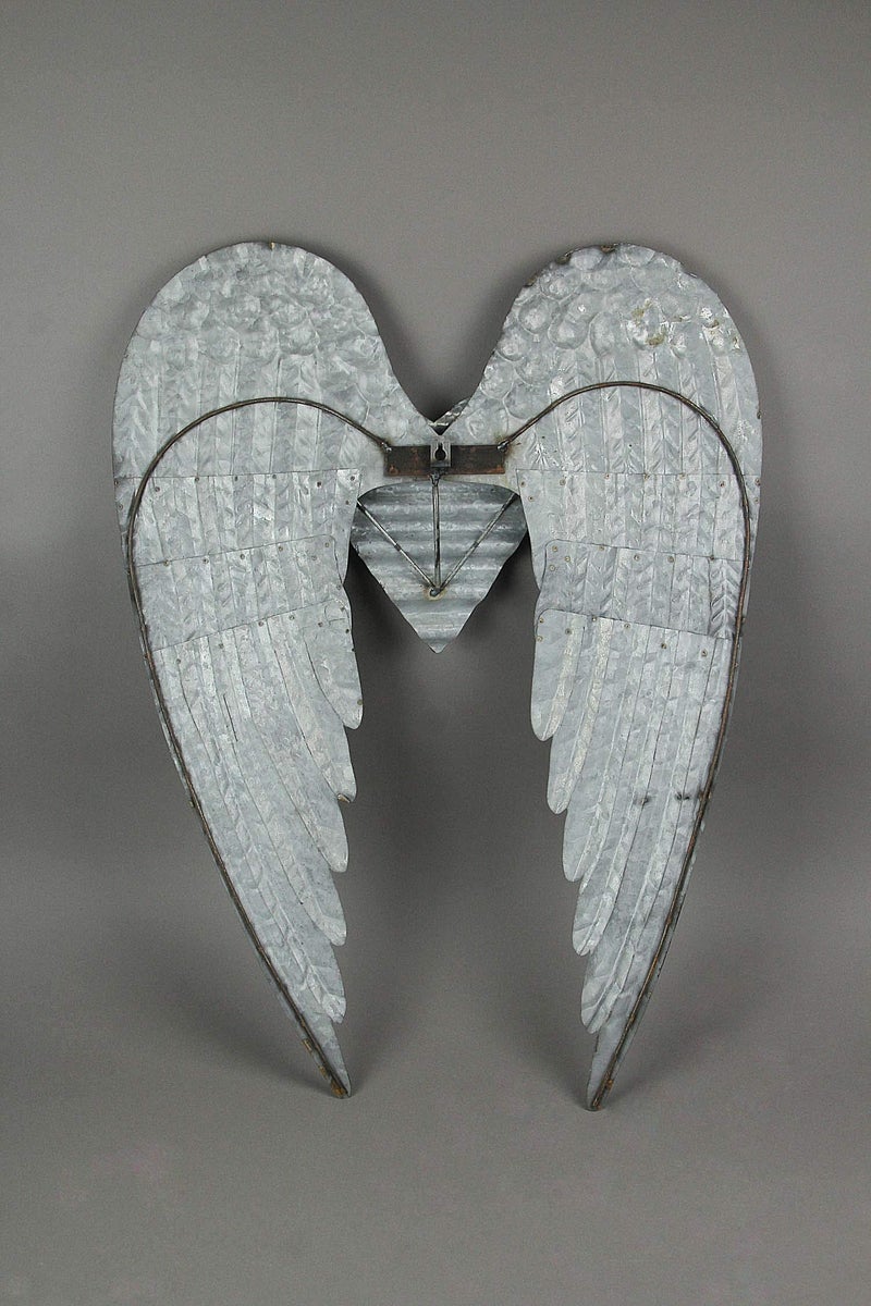 Zeckos Set of 2 Distressed Antique White Angel Wing Wall Sculptures - Perfect Decoration for Nursery, Bedroom, Living Room - Each 11 Inches High - Easy Mounting - Image 5