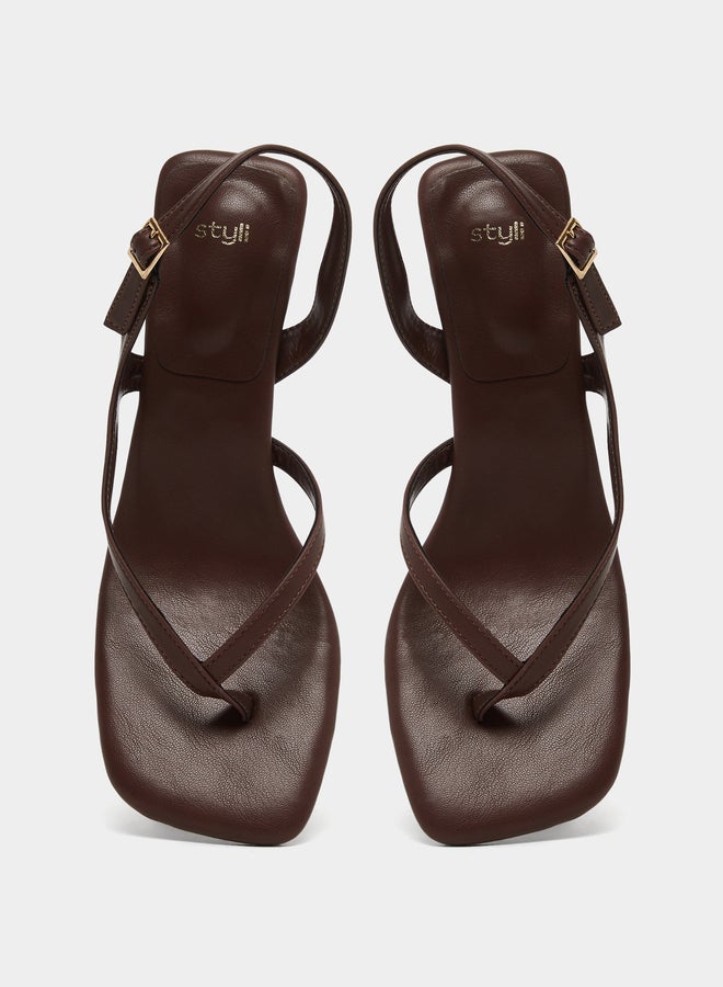 ستايلي صندل ثونغ بكعب قطة - Image 5