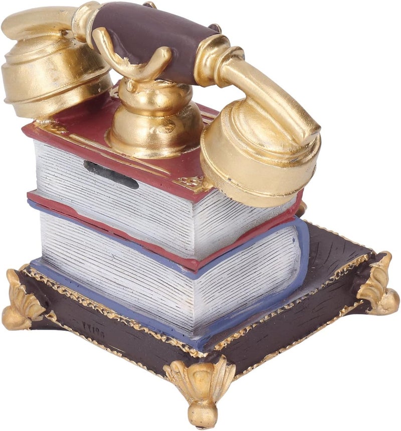 Retro Resin Telephone Model, Antique Phone Decoration, Vintage Decorative Telephone Model with Exquisite Craftsmanship, Synthetic Resin Desk Ornament for Home Study Cafe - Image 5
